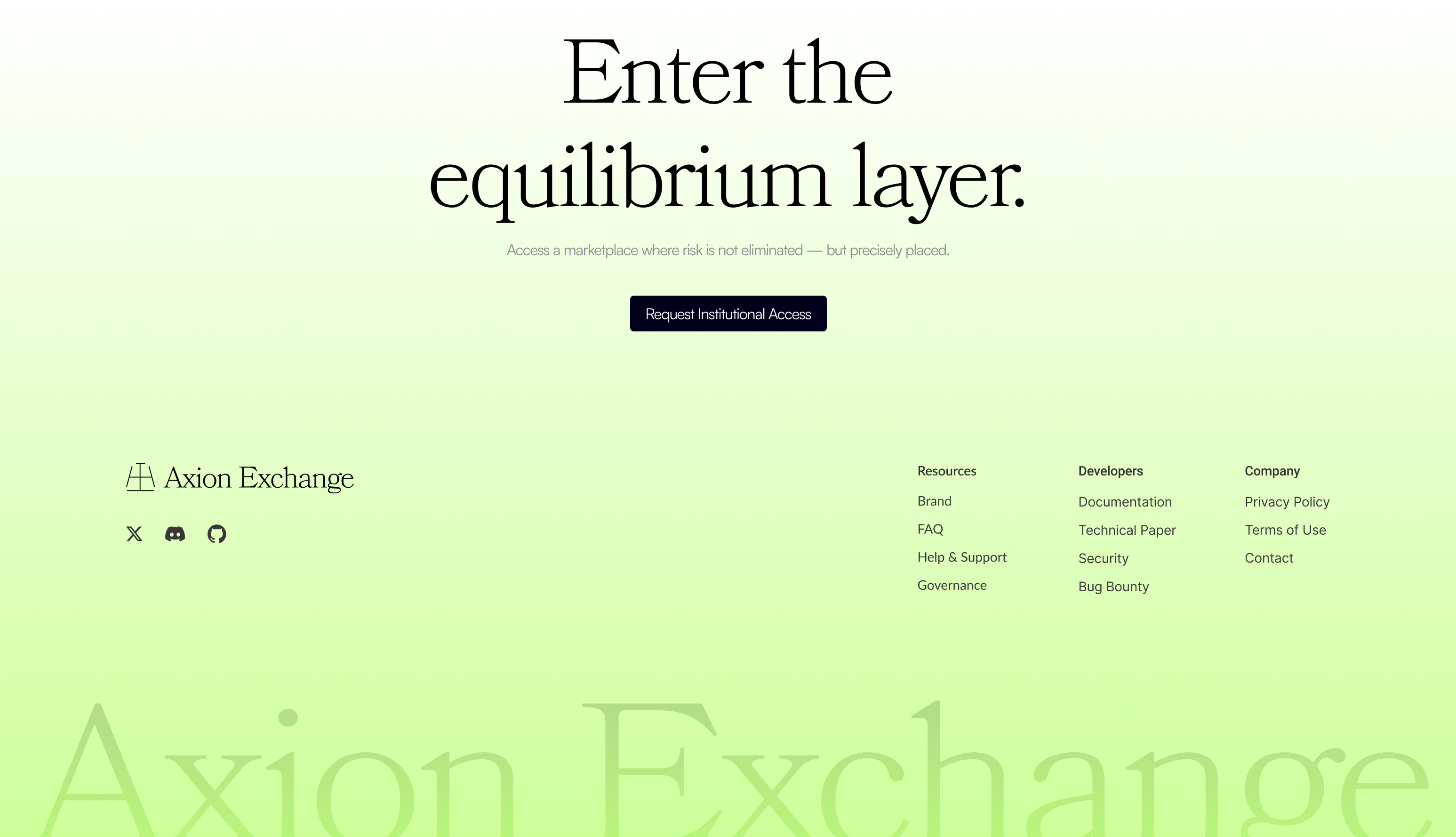 Axion Exchange - work snippet